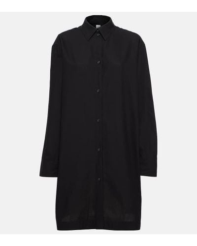 Totême Cotton Shirt Dress - Black