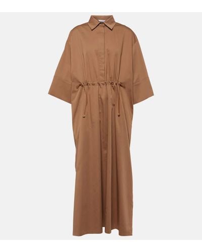 Max Mara Eulalia Cotton-blend Shirt Dress - Brown