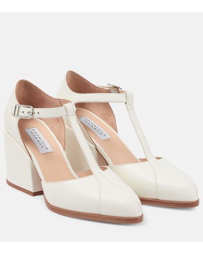 Gabriela Hearst Dolly Leather Mary Jane Pumps - White
