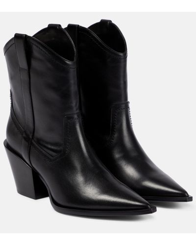 Dorothee Schumacher Slouchy Softness Western Leather Boots - Black