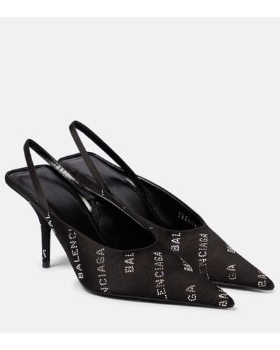 Balenciaga Zapatos Square Knife con tacón de 80mm - Negro