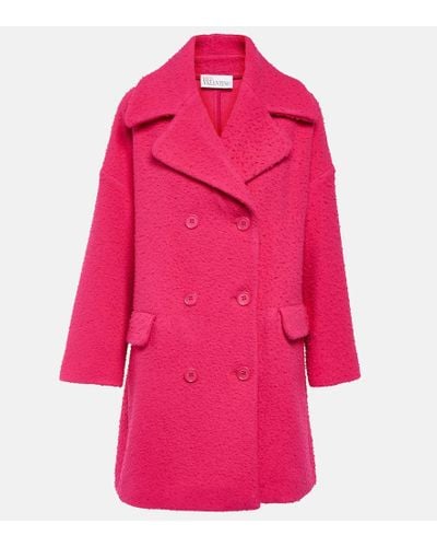 RED Valentino Double-breasted Wool Coat - Pink