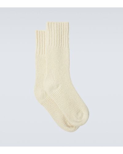 Jil Sander Wool And Silk Socks - White