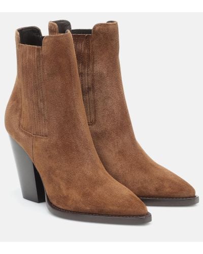 Saint Laurent Boots Leather Brown