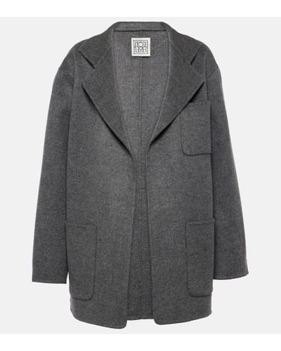 Totême Double Wool Jacket - Gray