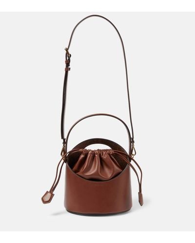 Etro Saturno Medium Leather Bucket Bag - Brown