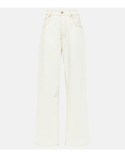 Jacquemus Le De-nimes Large Wide-leg Jeans - White
