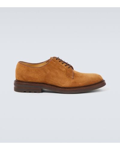 Brunello Cucinelli Suede Derby Shoes - Brown