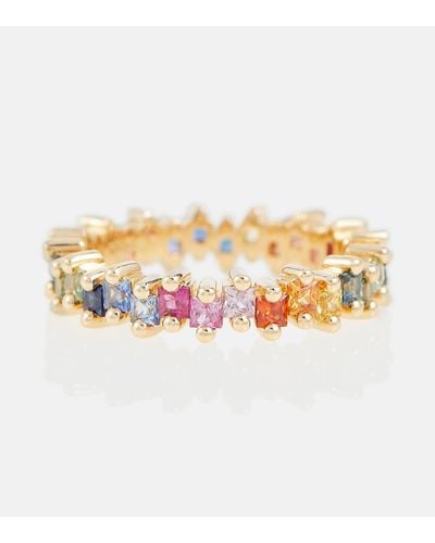 Suzanne Kalan Rainbow 18kt Gold Ring With Sapphires - Metallic
