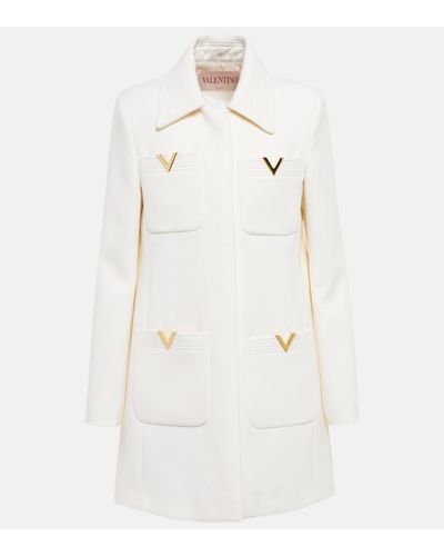 Valentino Virgin Wool Coat - Natural