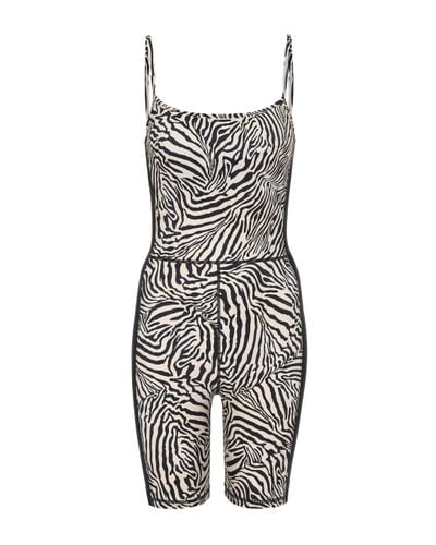 The Upside Spin Zebra-print Bodysuit - Multicolour