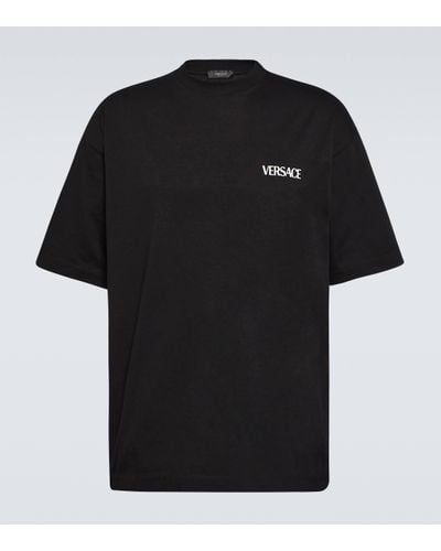 Versace T-shirt en coton - Noir