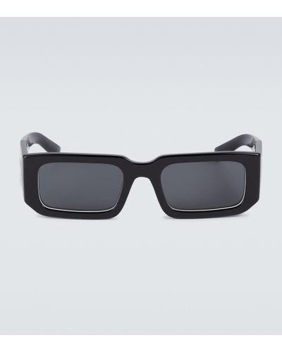 Prada Eckige Sonnenbrille Symbole - Grau