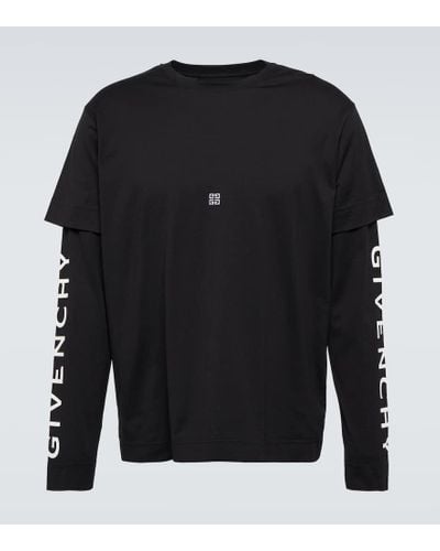 Givenchy Camiseta de jersey de algodon con logo - Negro