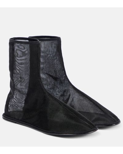 The Row Bottines en resille - Noir