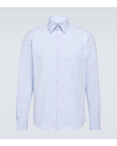 Sunspel Cotton Shirt - Blue