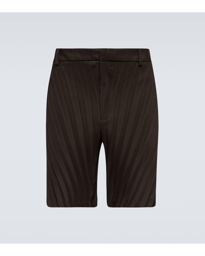 Valentino Pleated Bermuda Shorts - Black
