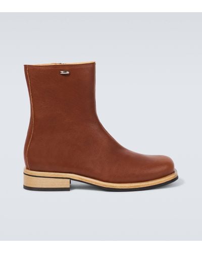 Our Legacy Camion Leather Ankle Boots - Brown
