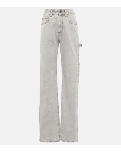 Brunello Cucinelli High-rise Straight Jeans - Gray