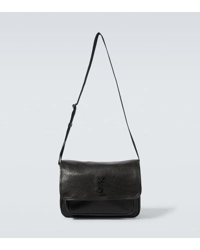 Saint Laurent Niki Leather Messenger Bag - Black