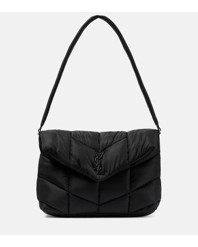 Saint Laurent Puffer Medium Quilted Shoulder Bag - Black