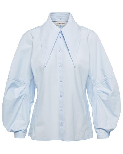 Tory Burch Cotton Poplin Shirt - Blue