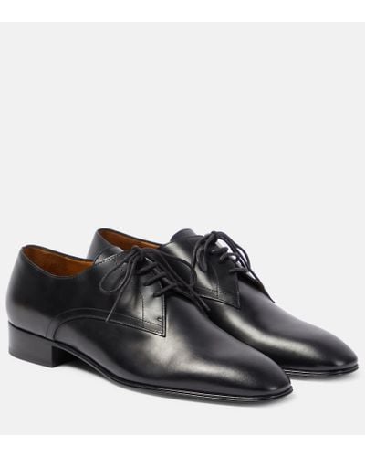 The Row Zapatos oxford Kay de piel - Negro