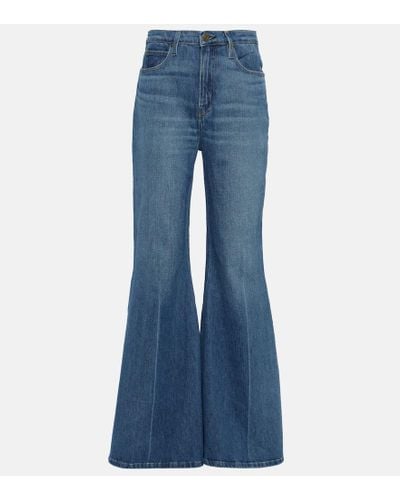 FRAME High-Rise Flared Jeans The Extreme Flare - Blau