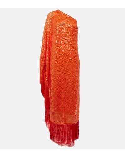 ‎Taller Marmo Spritz Disco Sequined Maxi Dress - Red
