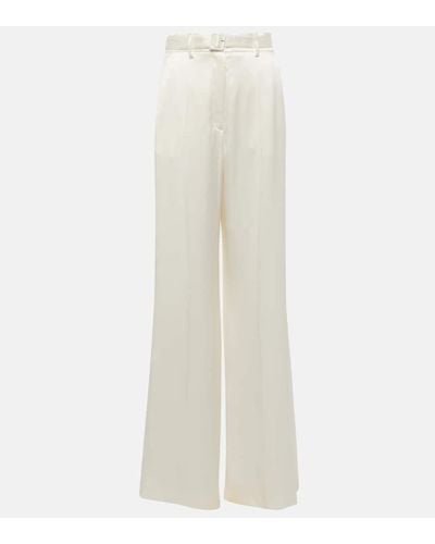 Gabriela Hearst Mabon High-rise Silk Wide-leg Pants - White