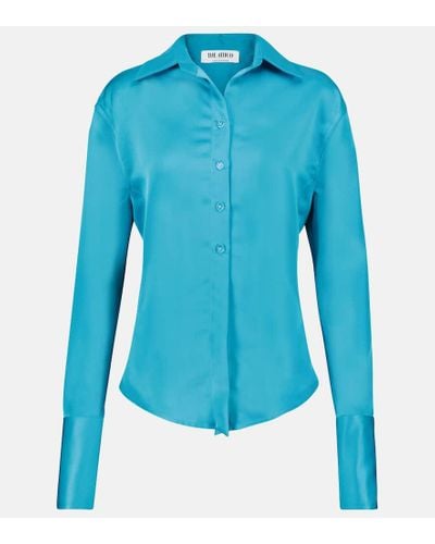 The Attico Camicia in raso - Blu