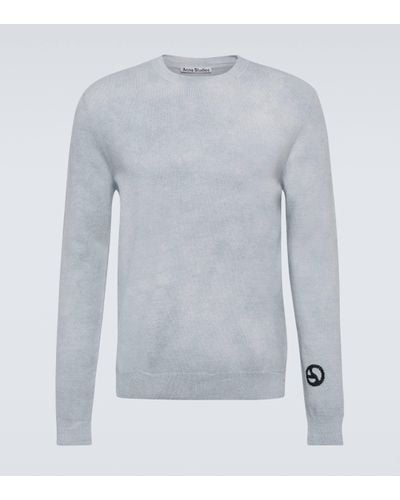 Acne Studios Wool And Cotton-blend Jumper - Grey