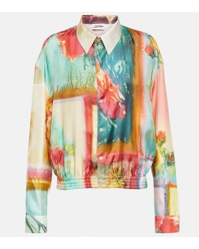Jean Paul Gaultier Camisa de seda estampada - Multicolor