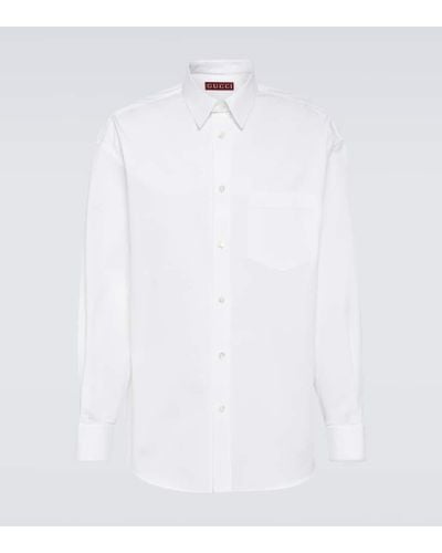 Gucci Camicia in popeline di cotone - Bianco