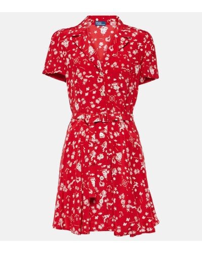 Polo Ralph Lauren Vestido corto floral - Rojo