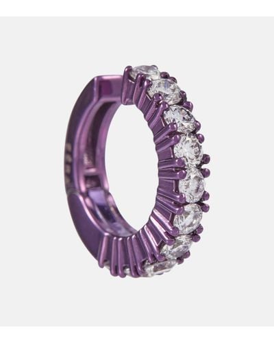 Eera Mini 18kt Gold Single Cuff With Diamonds - Purple