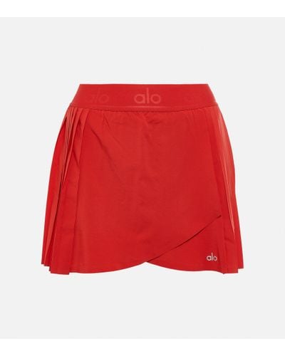 Alo Yoga Falda de tenis Aces - Rojo