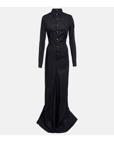 Ann Demeulemeester Hemdblusenkleid Chenara aus Baumwolle - Schwarz