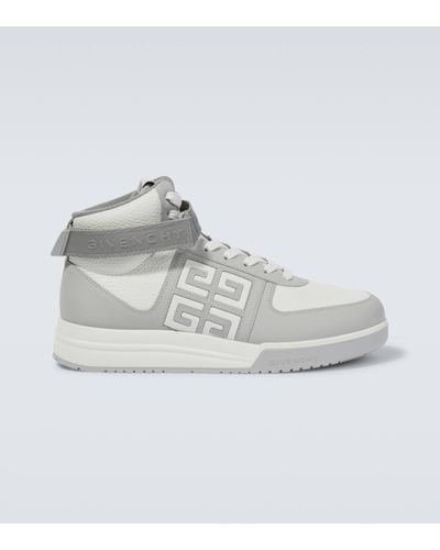 Givenchy G4 High-top Leather Trainers - Grey