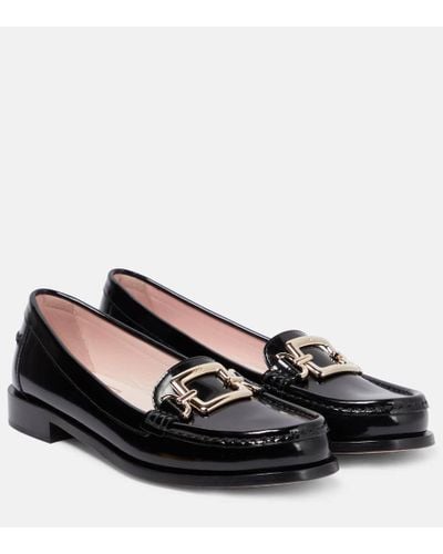 Roger Vivier Morsetto Leather Loafers - Black
