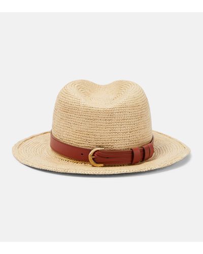 Chloé X Borsalino Embellished Straw Hat - Natural
