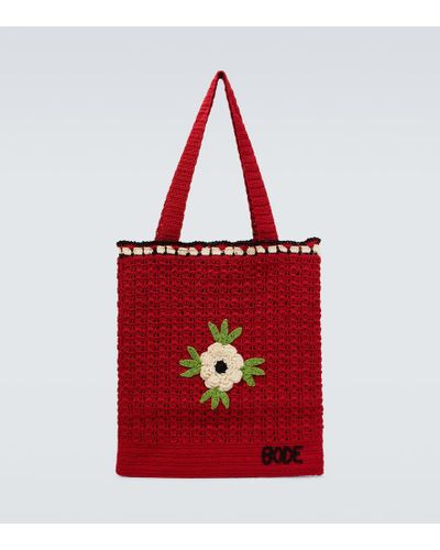 Bode Borsa Winchester Rose in crochet - Rosso