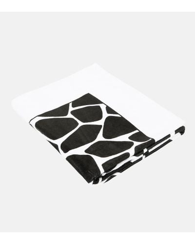 Valentino Printed Cotton Beach Towel - Black