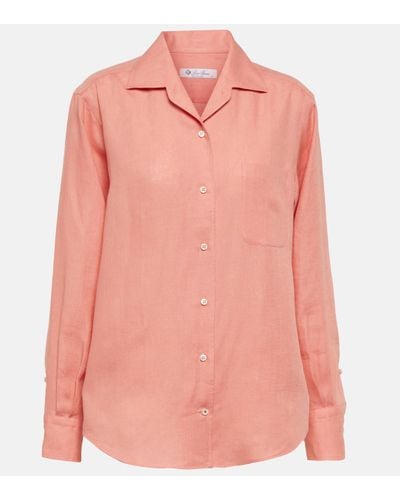 Loro Piana Neo Andre Linen Shirt - Pink