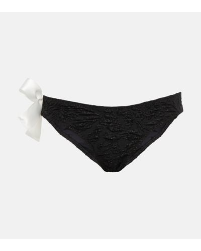 Giambattista Valli One-shoulder Bow Bikini Bottoms - Black