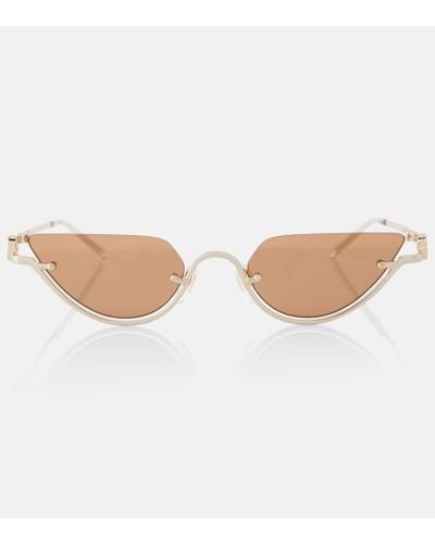Gucci Cat-Eye-Sonnenbrille Double G - Weiß