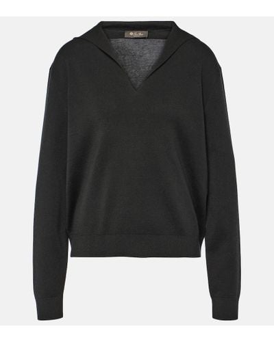 Loro Piana Silk And Cotton Sweater - Black