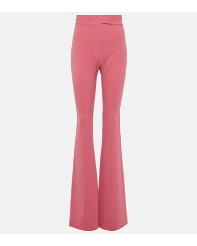 Alex Perry High-rise Flared Trousers - Pink