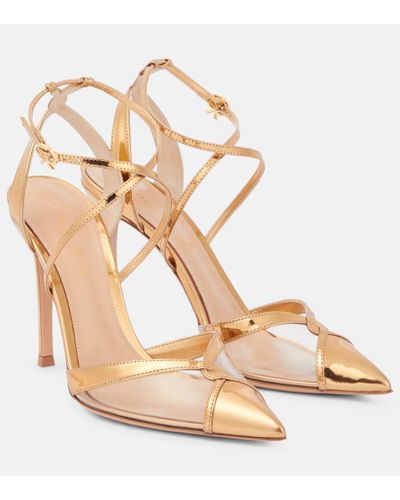 Gianvito Rossi Metallic Leather And Pvc Pumps