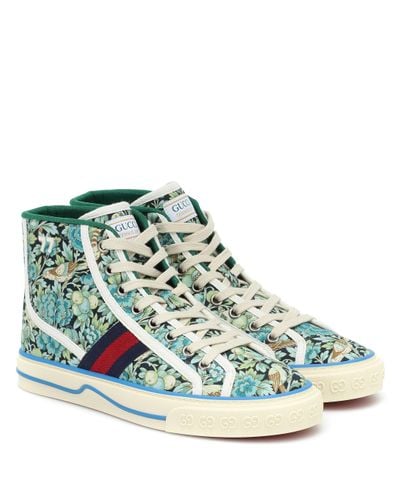 Gucci X Liberty Tennis '77 High-top Trainers - Green